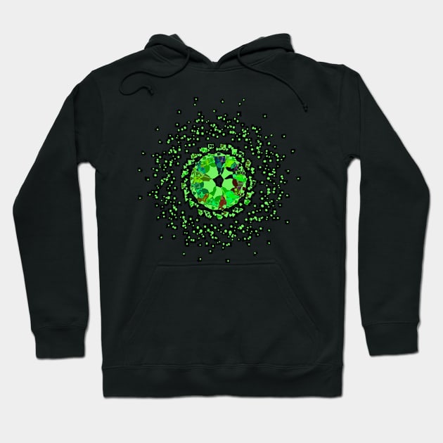 3D Glass Crystal Phyllotaxis Flower Hoodie by quasicrystals
